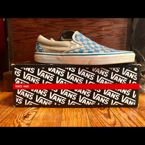 Vans (chuckrbrd) MidGrey/FrenBlu “Classic Slip-on”